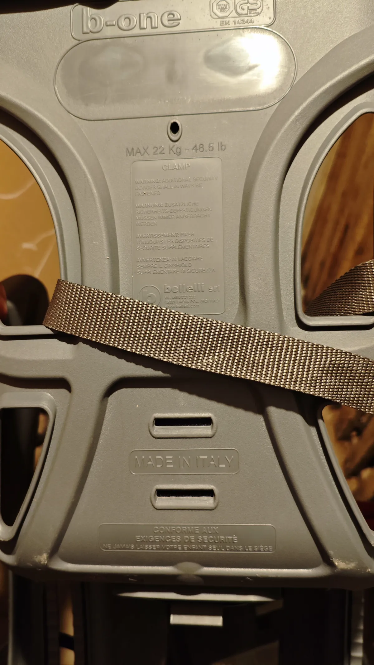 Sedište za biciklu za decu B-ONE 22 kg — 5