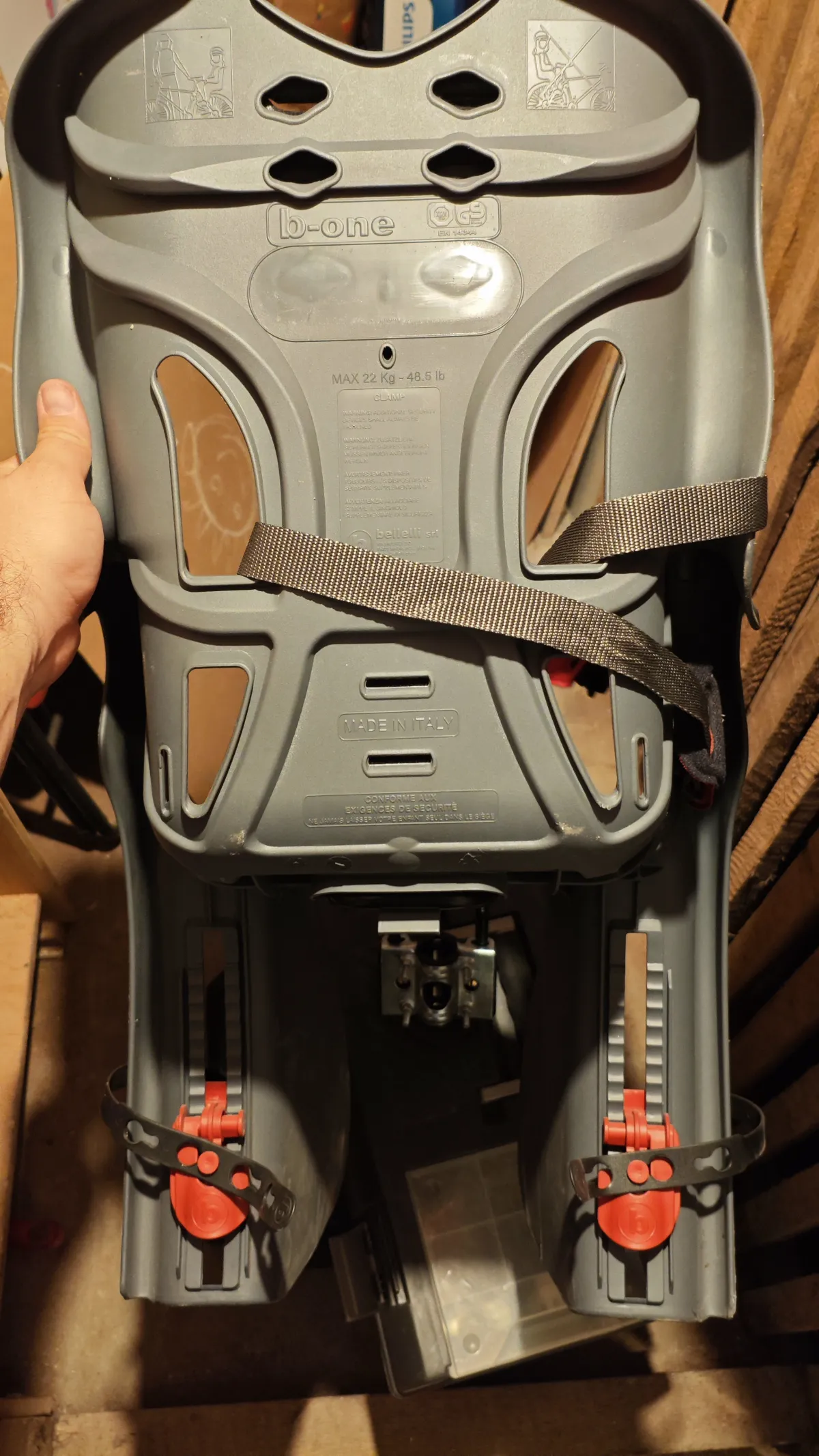 Sedište za biciklu za decu B-ONE 22 kg — 8