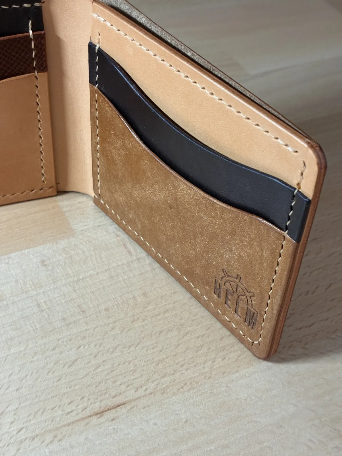 Kožni novčanik od prave italijanske prirodne kože bifold Luca — 2