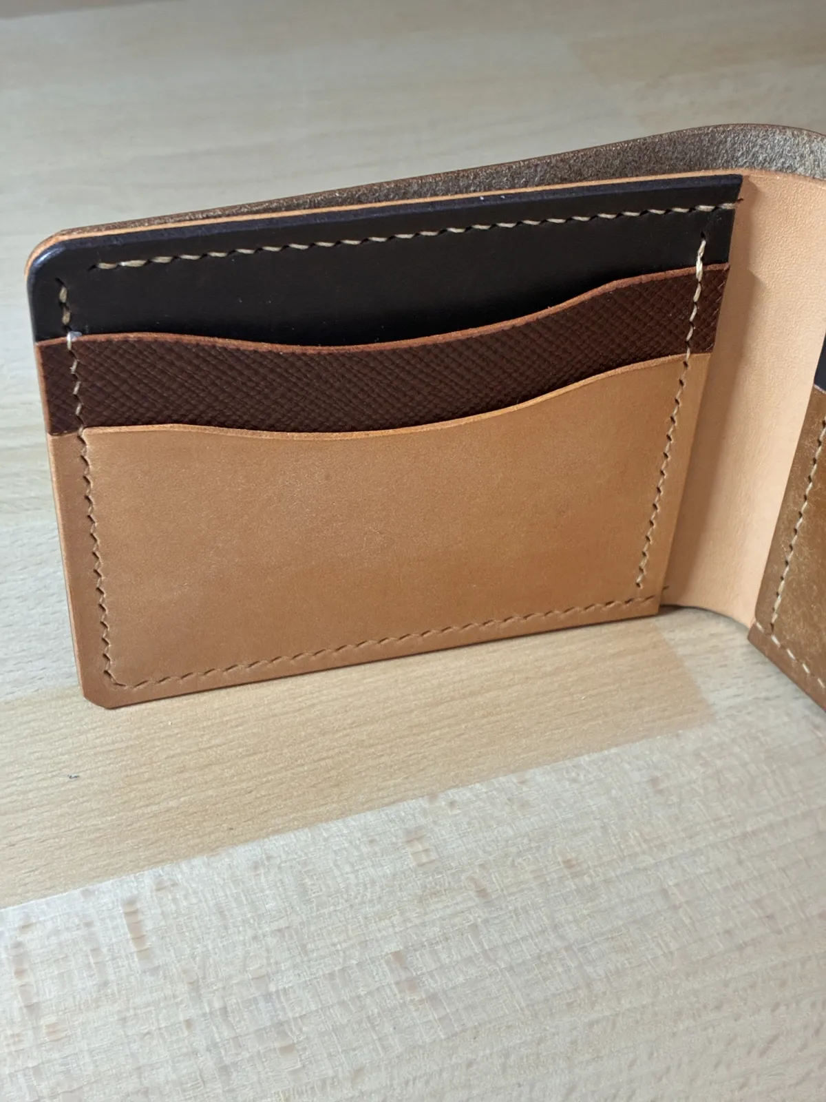 Kožni novčanik od prave italijanske prirodne kože bifold Luca — 4