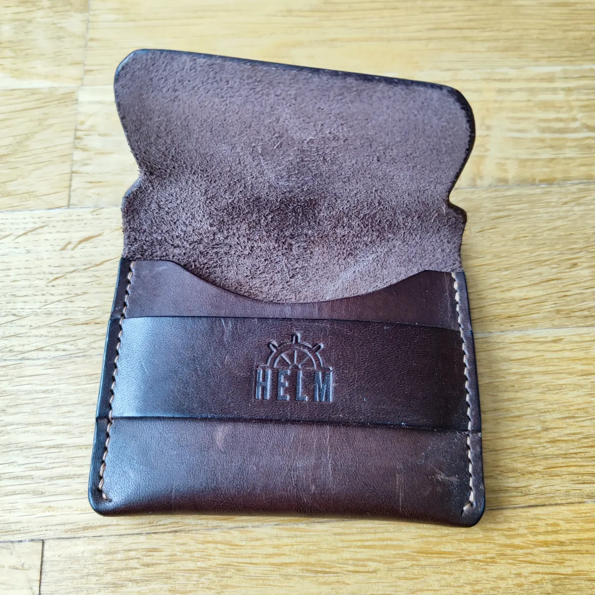 Novčanik Italijanska premium koža tamno smeđa, vintage stil — 1