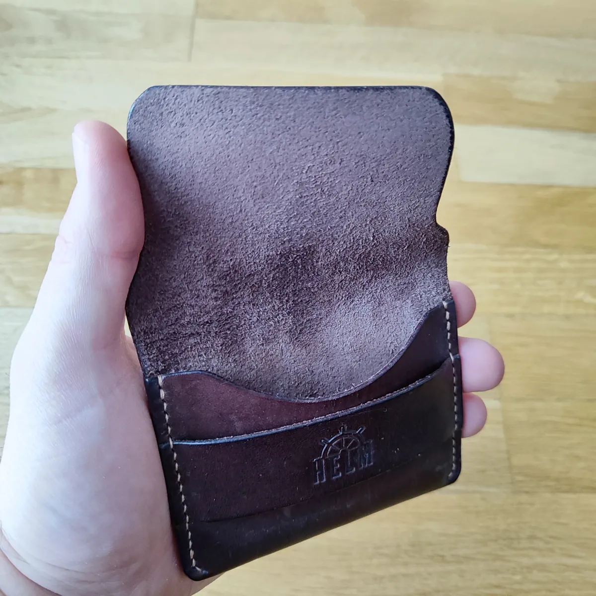 Novčanik Italijanska premium koža tamno smeđa, vintage stil — 2