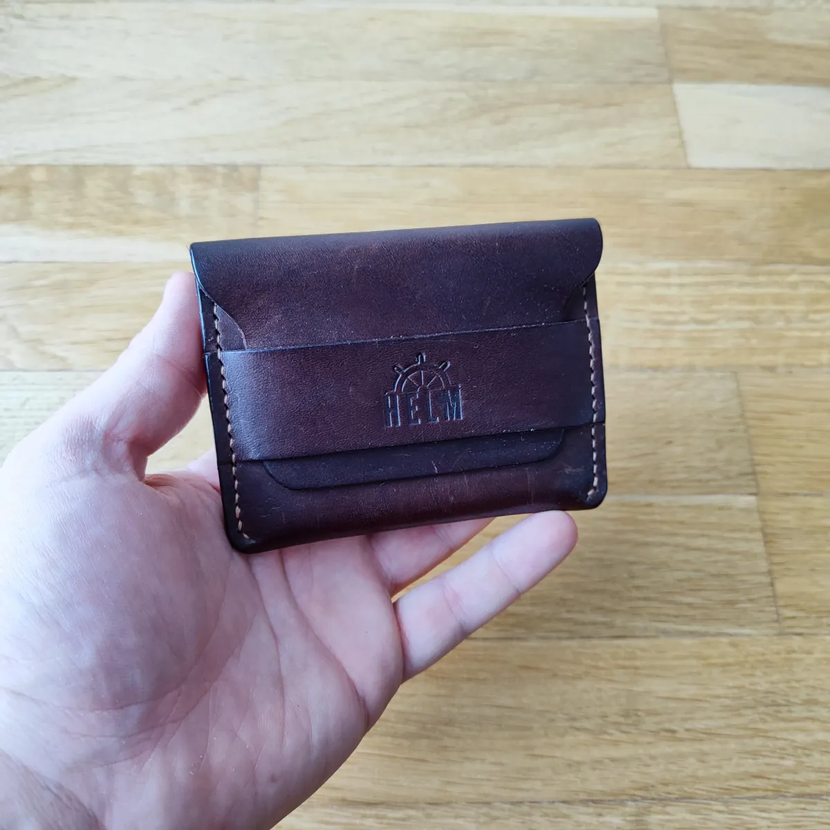 Novčanik Italijanska premium koža tamno smeđa, vintage stil — 3