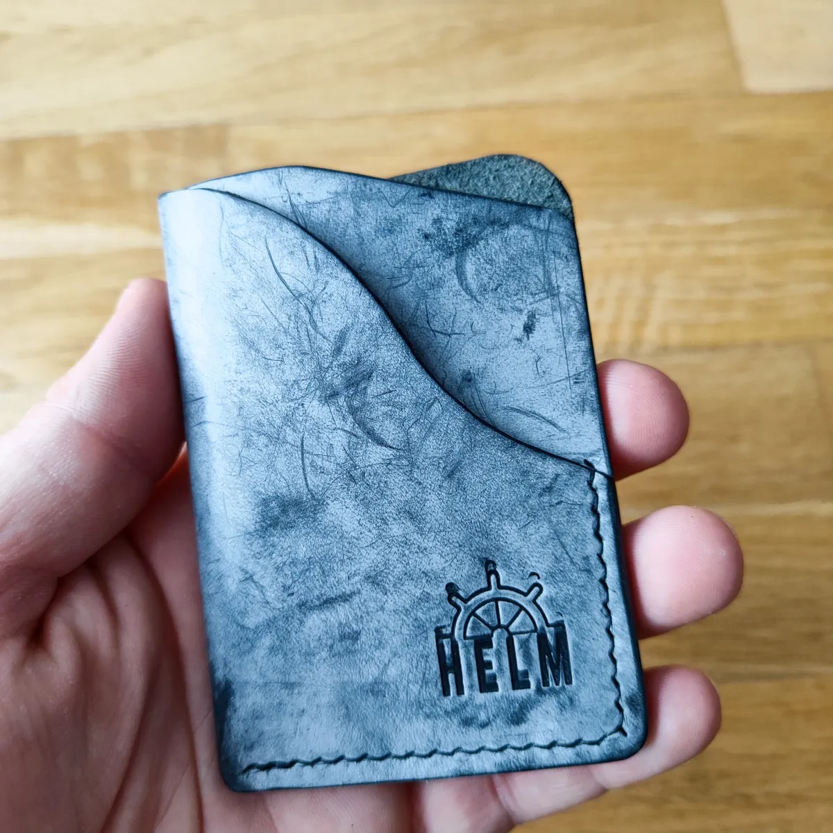 Novčanik Italijanska premium koža siva, marble efekat — 2