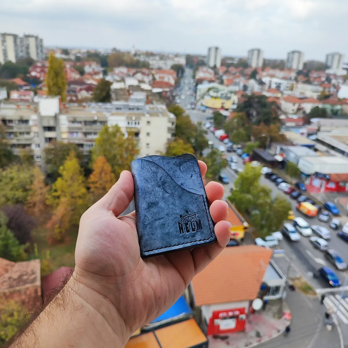 Novčanik Italijanska premium koža siva, marble efekat — 4