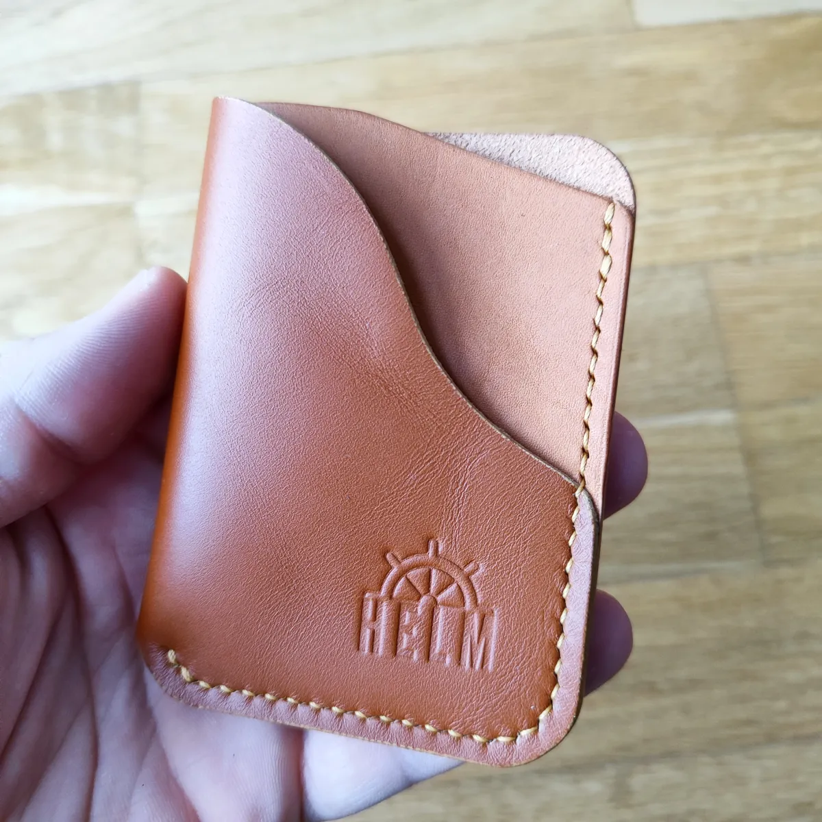 Novčanik Italijanska premium koža kamel braon, card holder — 1