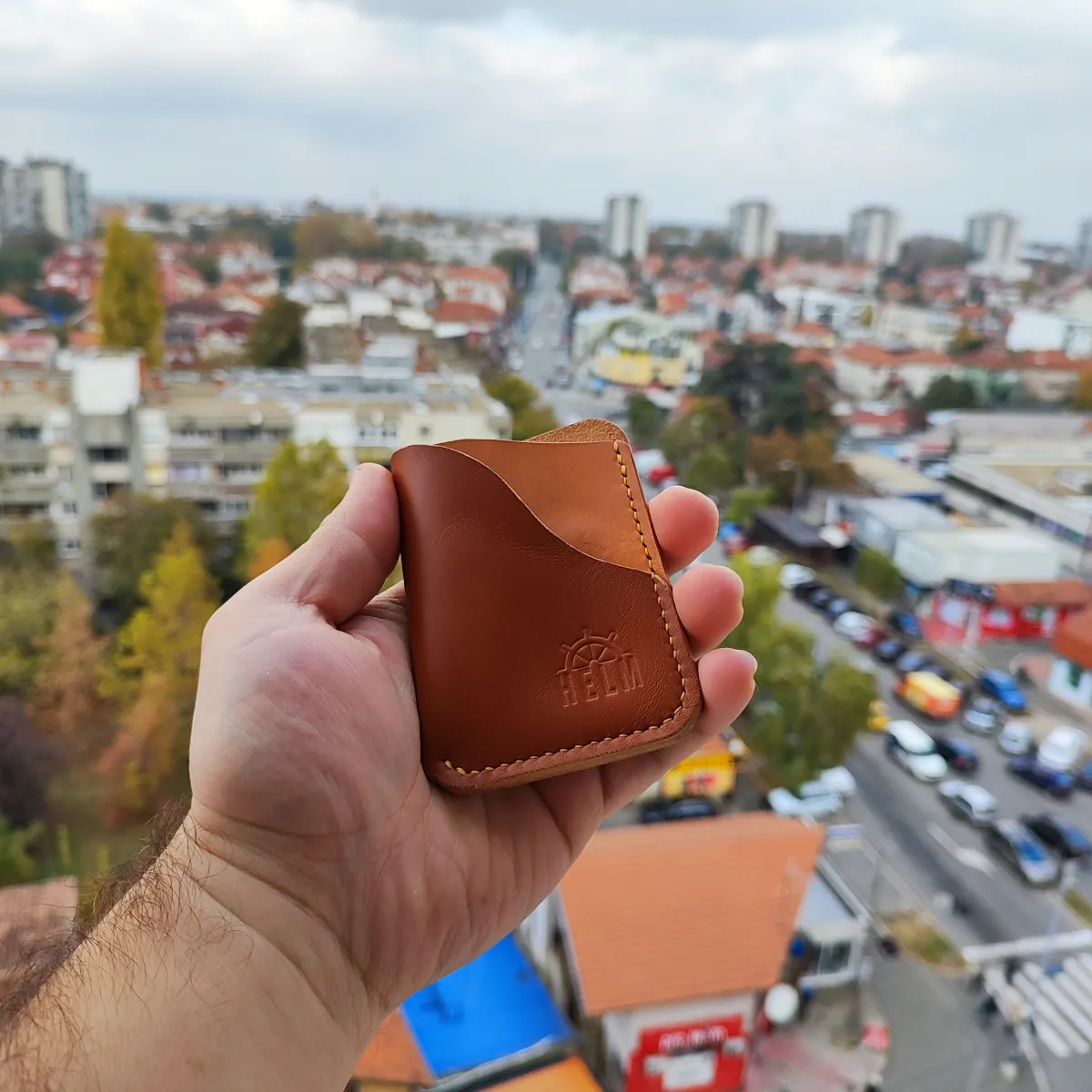 Novčanik Italijanska premium koža kamel braon, card holder — 4