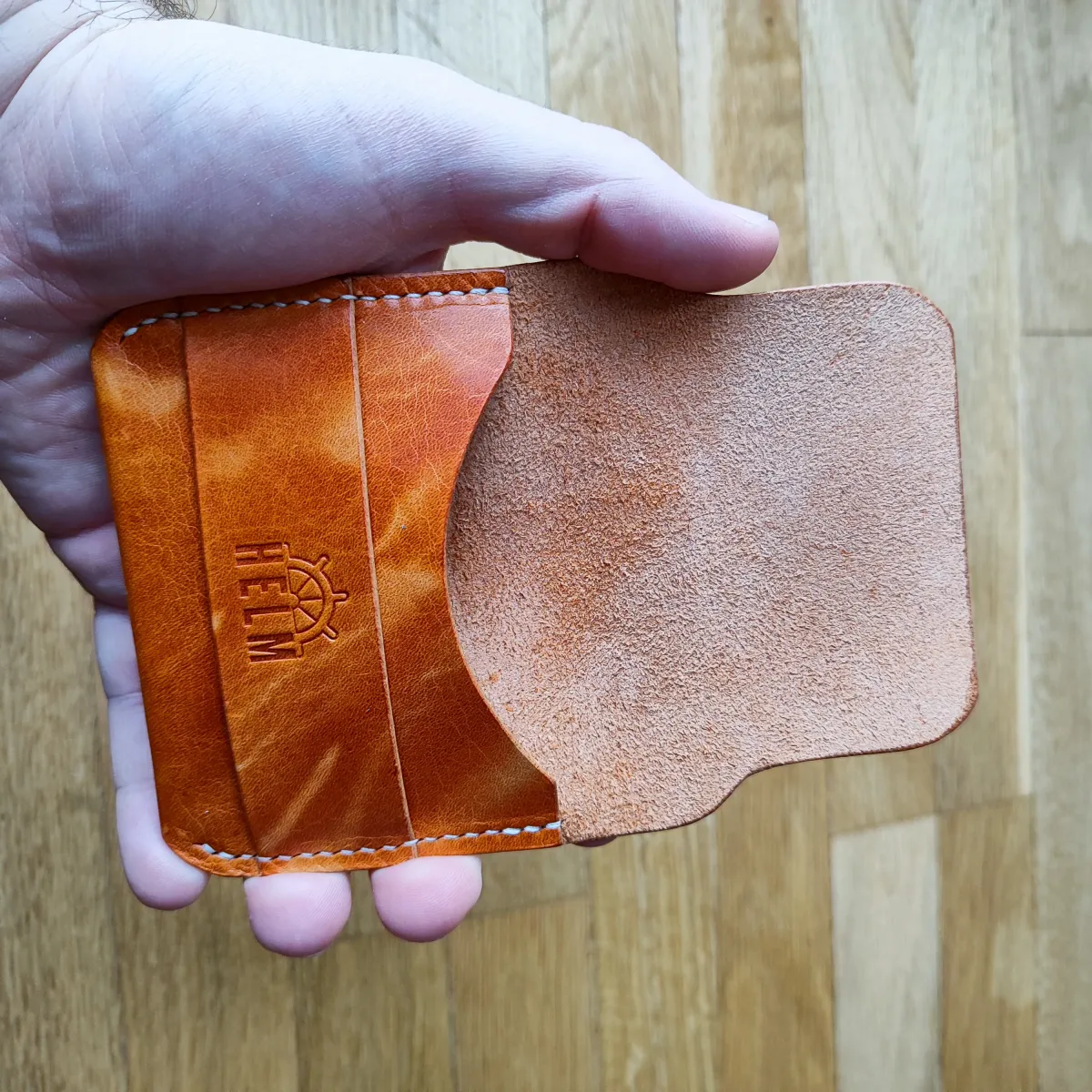 Novčanik Italijanska premium koža konjak braon, envelope stil — 4