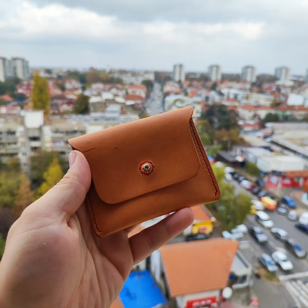 Novčanik Italijanska premium koža natural vegtan, sa kopčom — 5